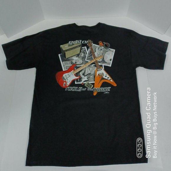 RARE Joe Blow T's Rock & Roll "Tools of the Trade" Guitars/Amps/ Pedals Tshirt L - Picture 2 of 12
